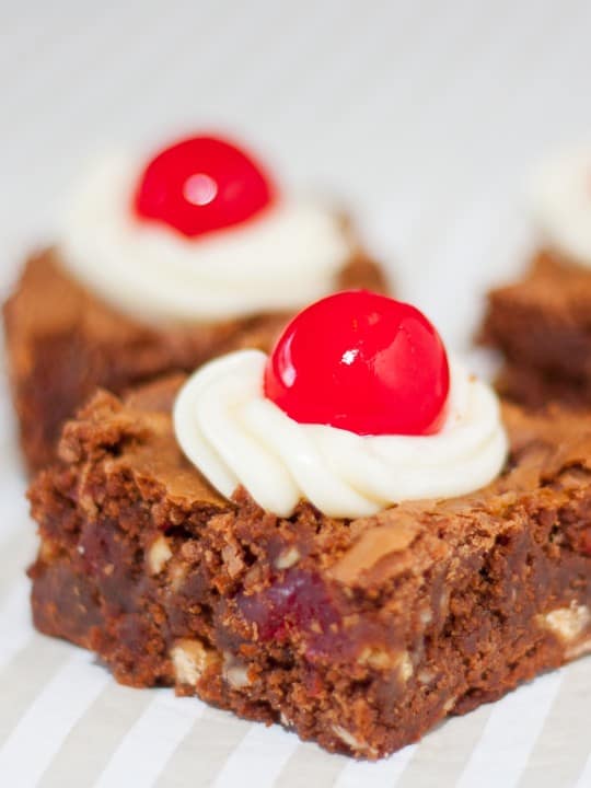 Black Forest Brownies with Toasted Almonds