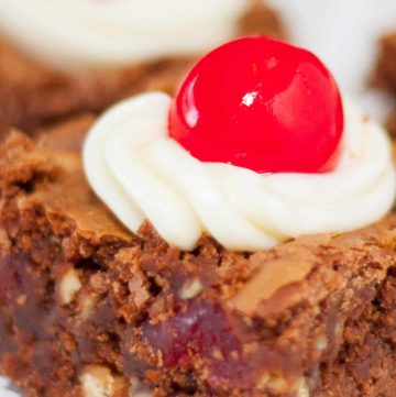 Black Forest Brownies with Toasted Almonds