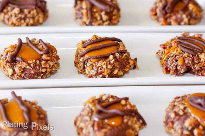 Chocolate Pecan Cookies with Caramel Drops