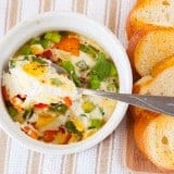 Bell Pepper and Green Onion Egg Bakes - www.platingpixels.com