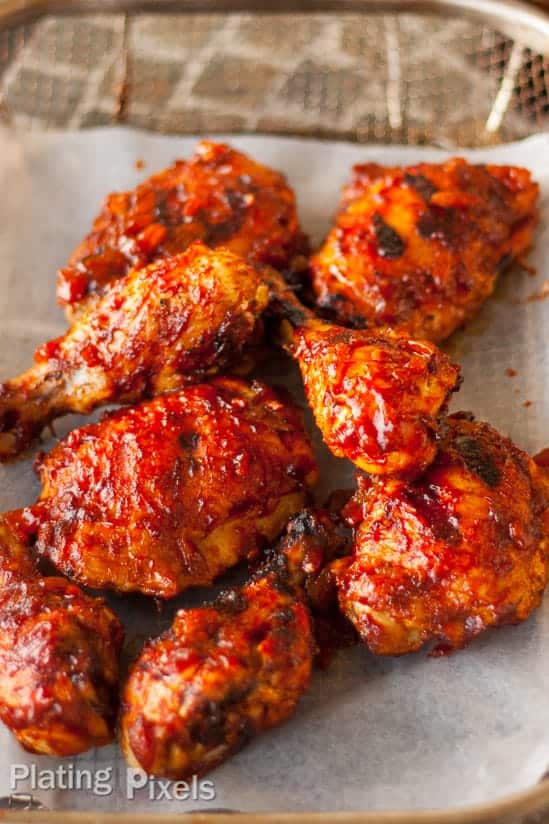 Sweet And Spicy Beer Barbecue Chicken recipe - www.platingpixels.com