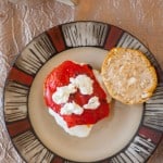 Roasted Red Pepper and Goat Cheese Egg Sandwich - www.platingpixels.com