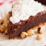 Double Chocolate Hazelnut Butter Fudge Cake - www.platingpixels.com