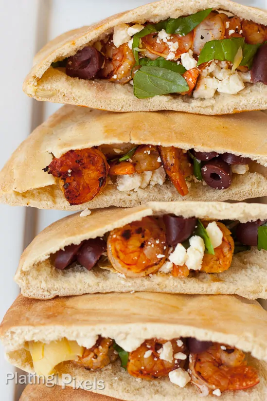 Mediterranean Shrimp Tacos recipe - www.platingpixels.com