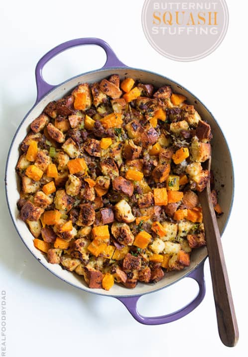 Thanksgiving Recipe Roundup featured on www.PlatingPixels.com - Butternut Squash Stuffing