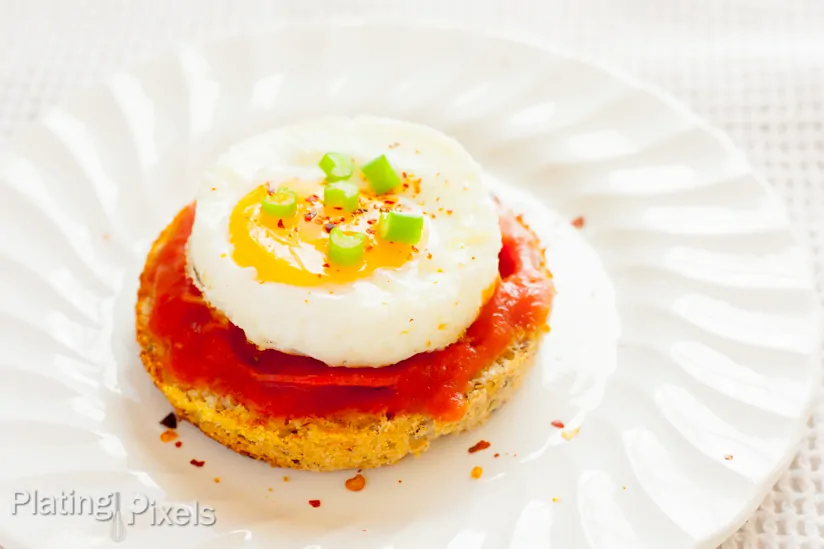 Sunny-Side Up Egg and Pizza Breakfast Muffins