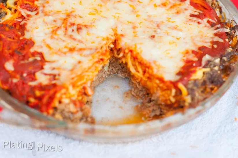 Spaghetti Pie with Meat Crust