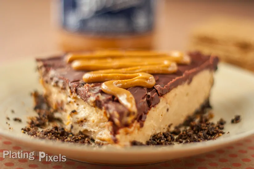 Fudgy Chocolate Peanut Butter Cheesecake - www.platingpixels.com