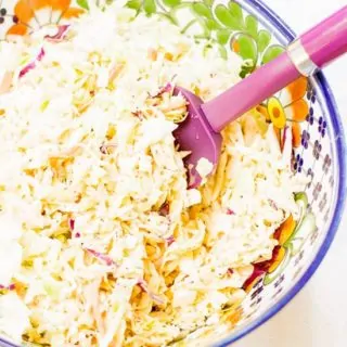 Honey Sriracha Coleslaw recipe - www.platingpixels.com