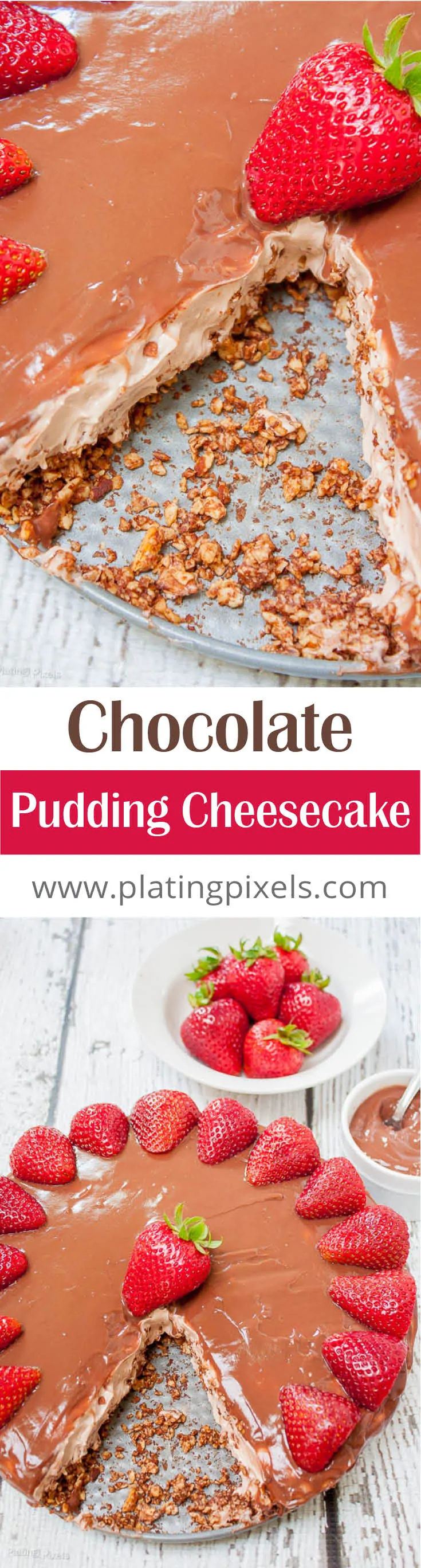 No Bake Chocolate Pudding Cheesecake