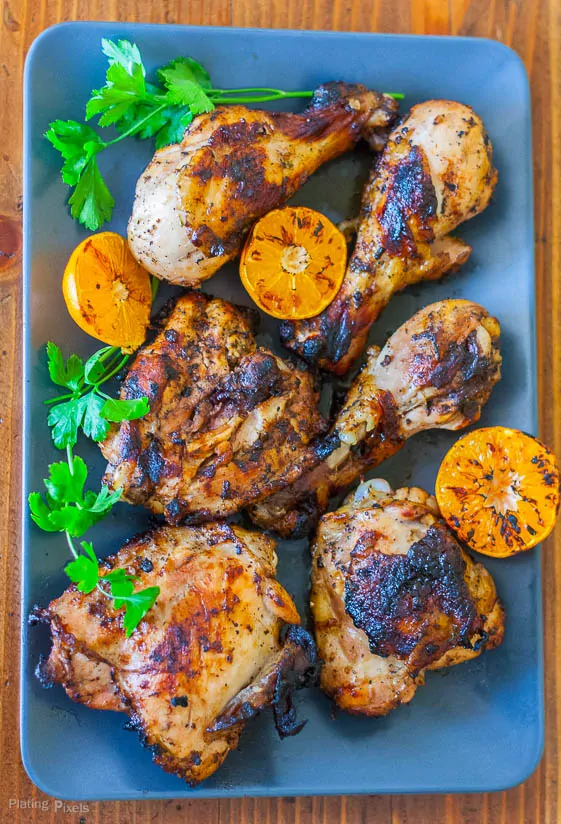 Parsley and Tangerine Marinated Grilled Chicken recipe - www.platingpixels.com