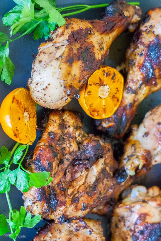 Parsley and Tangerine Marinated Grilled Chicken recipe - www.platingpixels.com