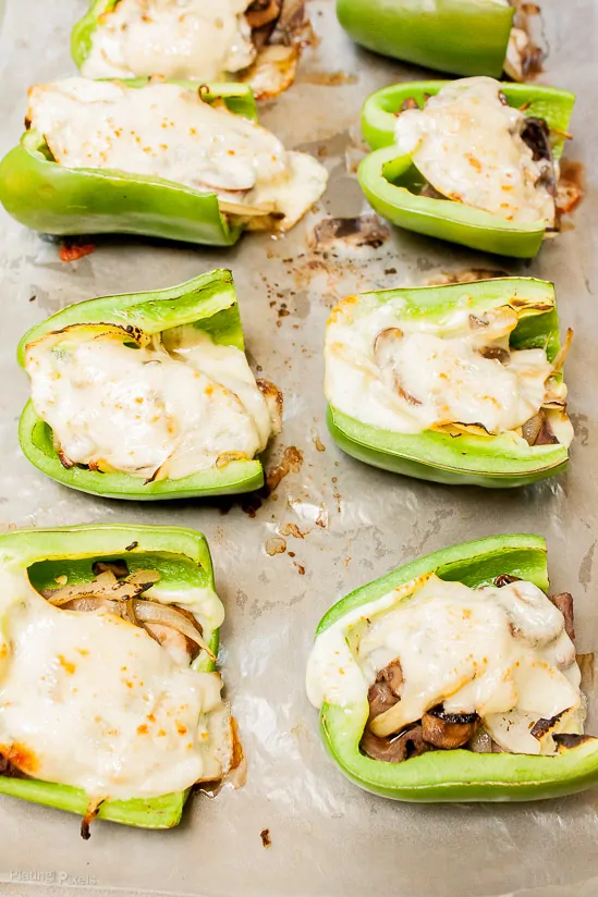 Philly Cheese Steak Stuffed Bell Peppers - www.platingpixels.com