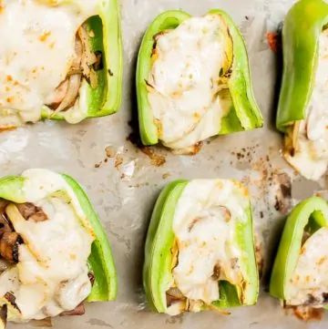 Philly Cheese Steak Stuffed Bell Peppers - www.platingpixels.com