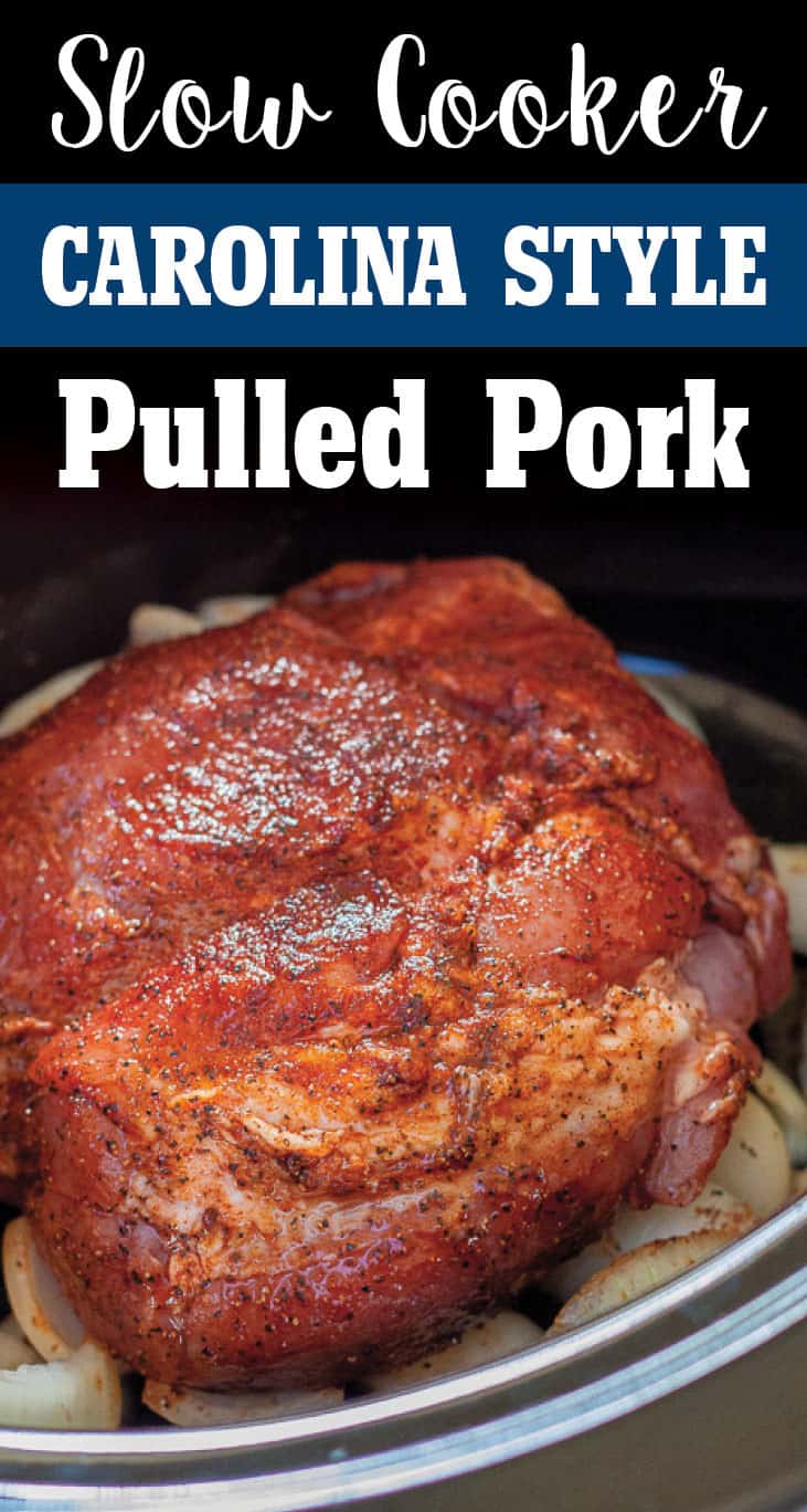 Carolina Style Slow Cooker Pulled Pork - www.platingpixels.com