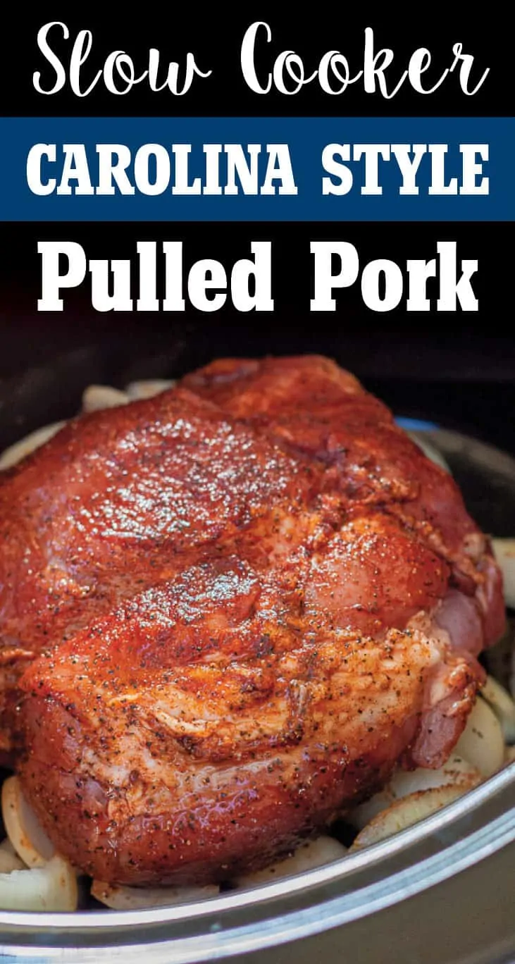 Carolina Style Slow Cooker Pulled Pork - www.platingpixels.com