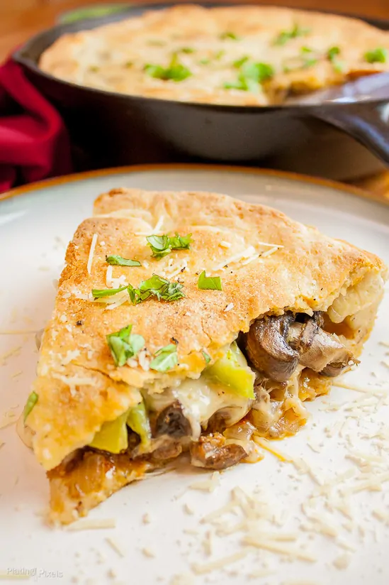 Restaurant Style Skillet Calzone recipe - www.platingpixels.com