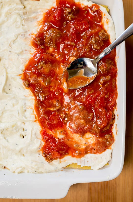 Sloppy Joe Lasagna recipe - www.platingpixels.com