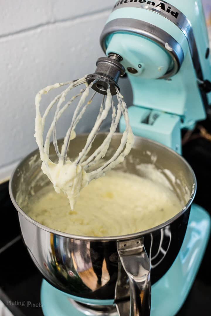 Just mixed mashed potatoes in a Kitchen-aid stand mixer