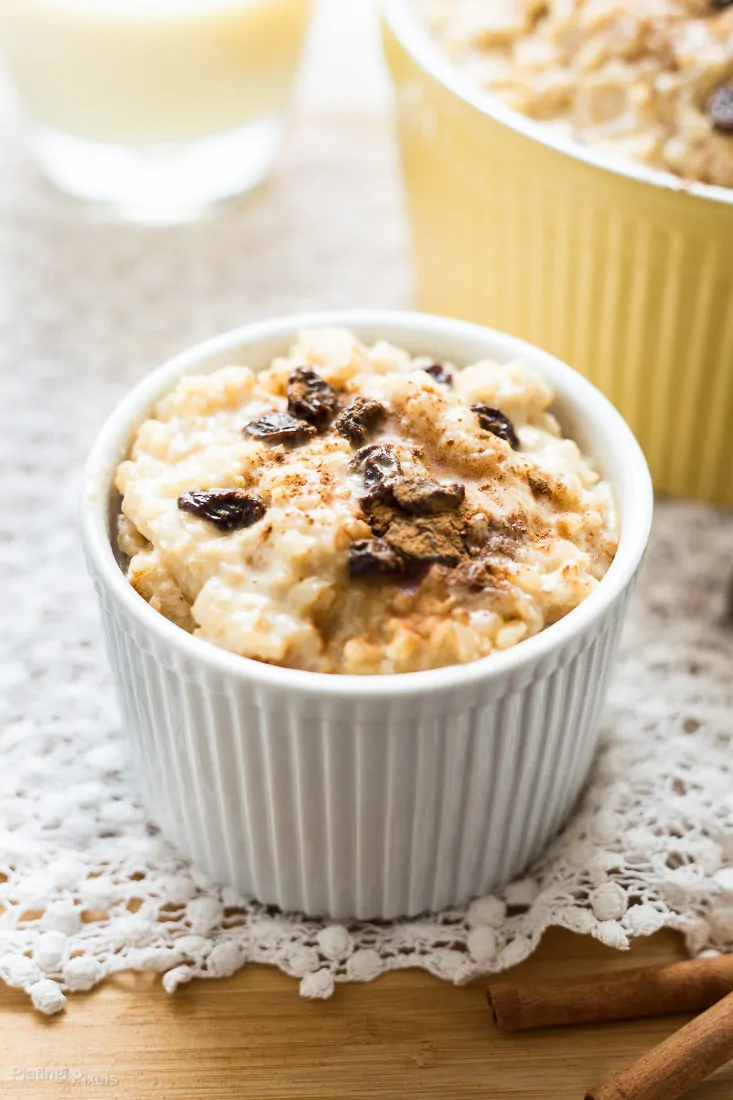 Healthy Homemade Eggnog Rice Pudding recipe - www.platingpixels.com
