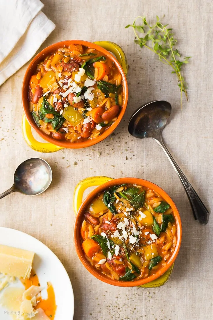 Pasta Sauce Healthy Minestrone Soup recipe - platingpixels.com