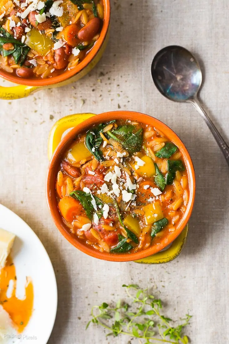 Pasta Sauce Healthy Minestrone Soup recipe - platingpixels.com