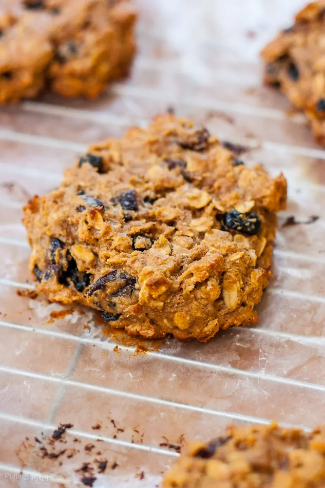 Healthy Vegan Peanut Butter Breakfast Cookies recipe - www.platingpixels.com