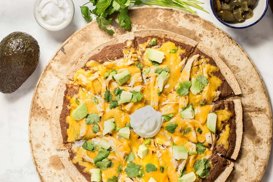 Healthy Mexican Style Pizza with Chicken