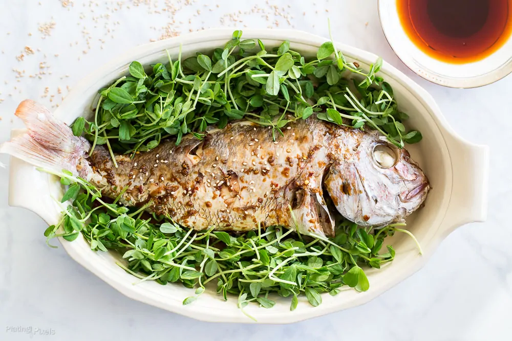 Soy Sauce Glazed Whole Steamed Fish (How-to)