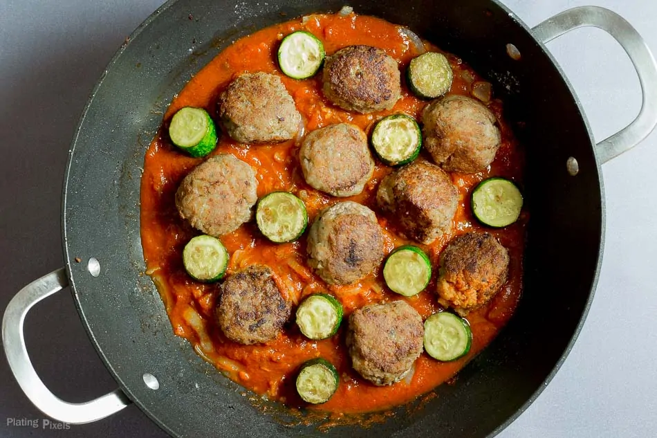 Zucchini and Turkey Meatball Skewers