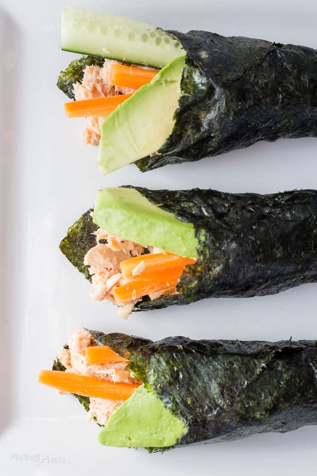 Paleo Tuna Salad Nori Wraps | Homemade Healthy Snack Ideas | Homemade Recipes