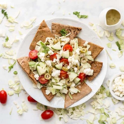 Greek Salad Pita Nachos