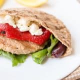 Greek Turkey Pita Burgers recipe - www.platingpixels.com