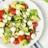 Mozzarella Avocado Caprese Salad recipe - www.platingpixels.com