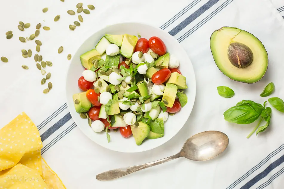 Mozzarella Avocado Caprese Salad