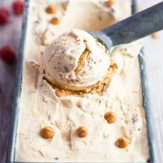 Salted Butterscotch No Churn Ice Cream recipe - www.platingpixels.com