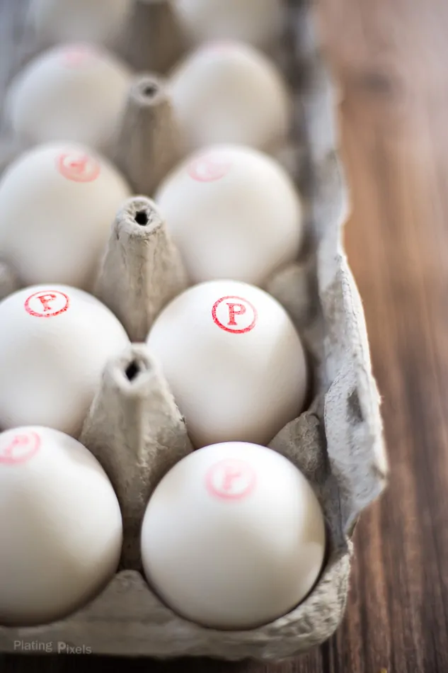 Close-up of a carton of eggs for making no-churn ice cream