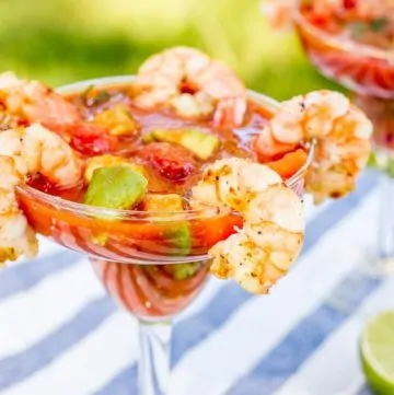 Grilled Mexican Shrimp Cocktail recipe - www.platingpixels.com