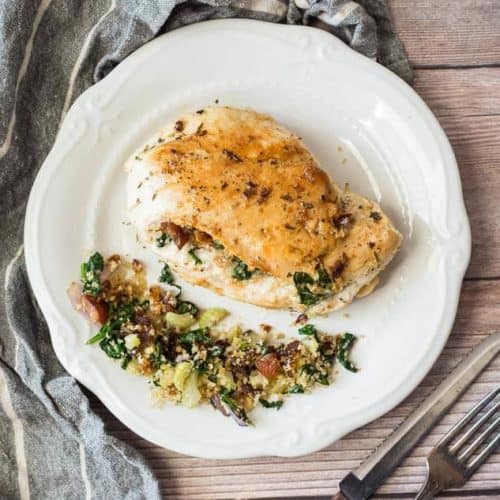 Apricot and Spinach Stuffed Baked Chicken Breasts