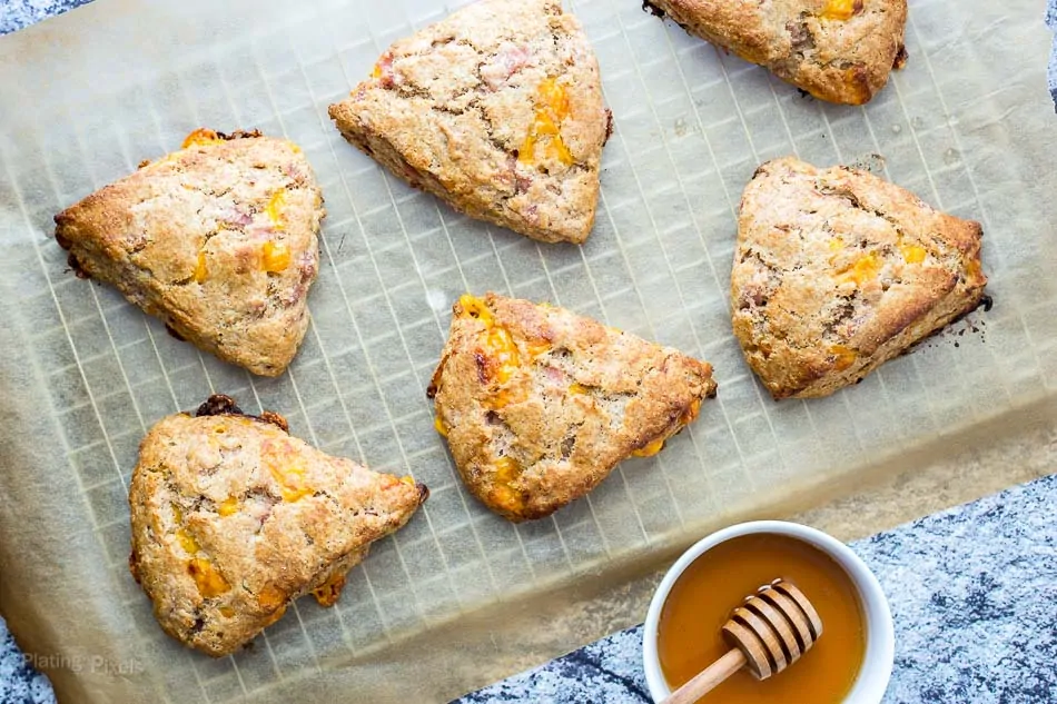 Whole Wheat Ham and Cheese Scones