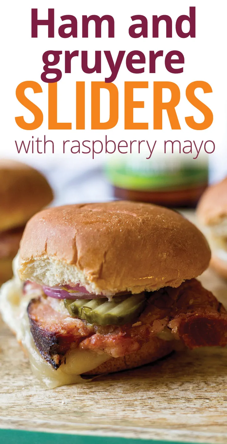 Ham and Gruyere Sliders with Raspberry Mayo