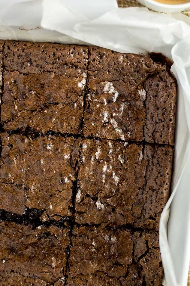 Dark Chocolate Espresso Brownies recipe - www.platingpixels.com