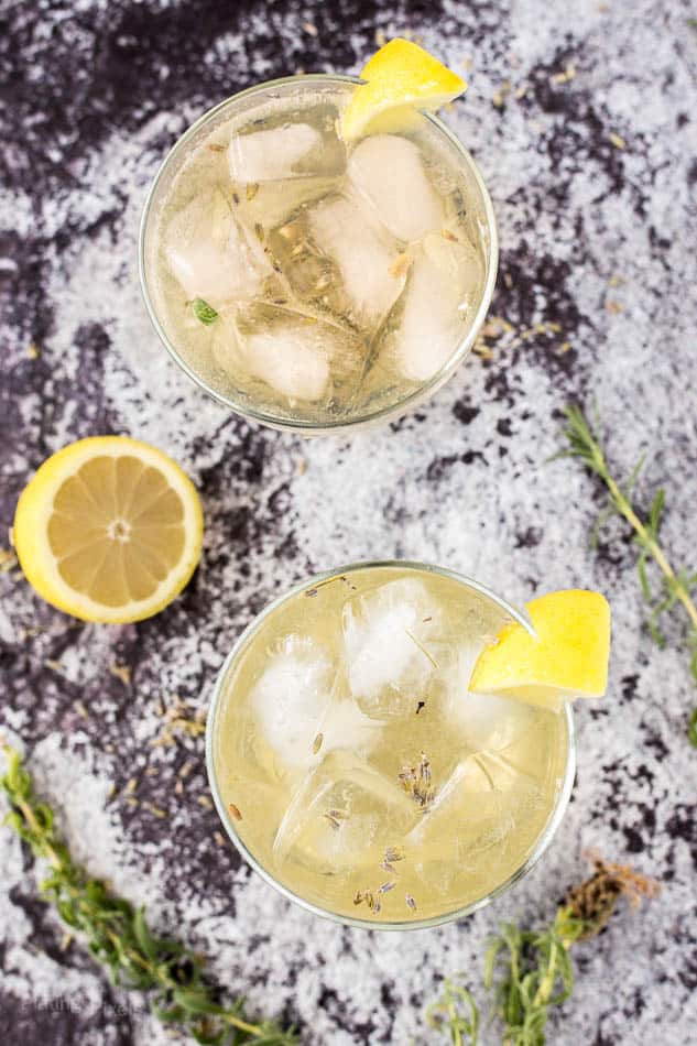 Lavender Lemon Sparkler Cocktail recipe - www.platingpixels.com