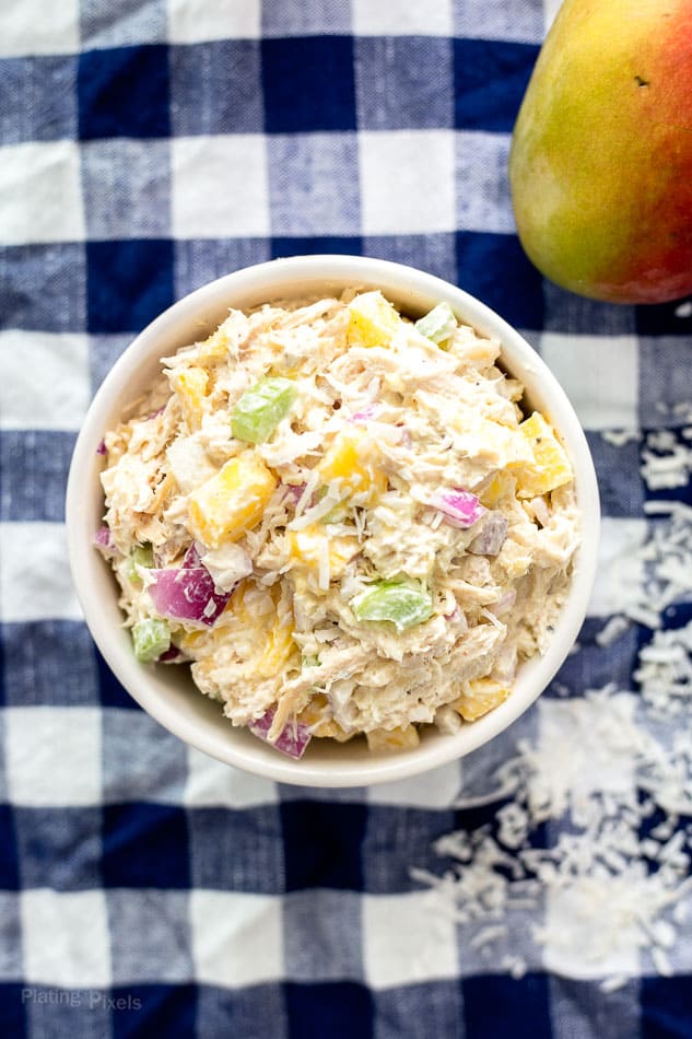 Tropical Themed Chicken Salad (Gluten-Free) recipe - www.platingpixels.com