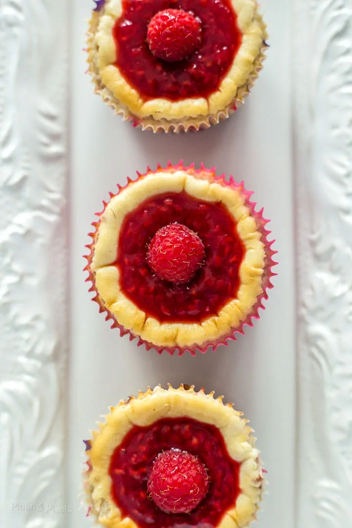 Raspberry Mini Cheesecakes