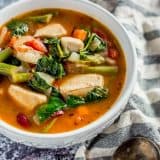 One Pot Chicken Minestrone Soup recipe - platingpixels.com