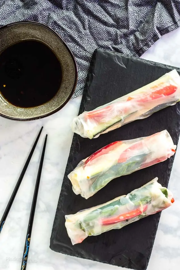 Vegan Vietnamese Tofu Spring Rolls - platingpixels.com