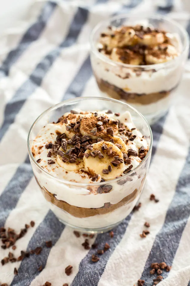 Chocolate Almond Butter Breakfast Parfaits recipe - platingpixels.com