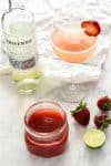 Homemade Strawberry Lime Bellini Recipe - platingpixels.com