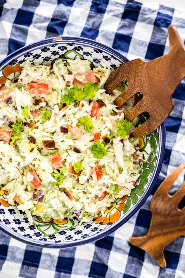 5 Minute BLT Coleslaw Salad recipe - platingpixels.com